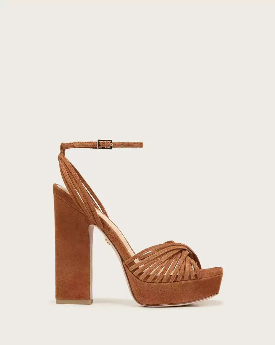 Shoes * | Veronica Beard Fletcher Strappy Suede Sandal Hazelwood