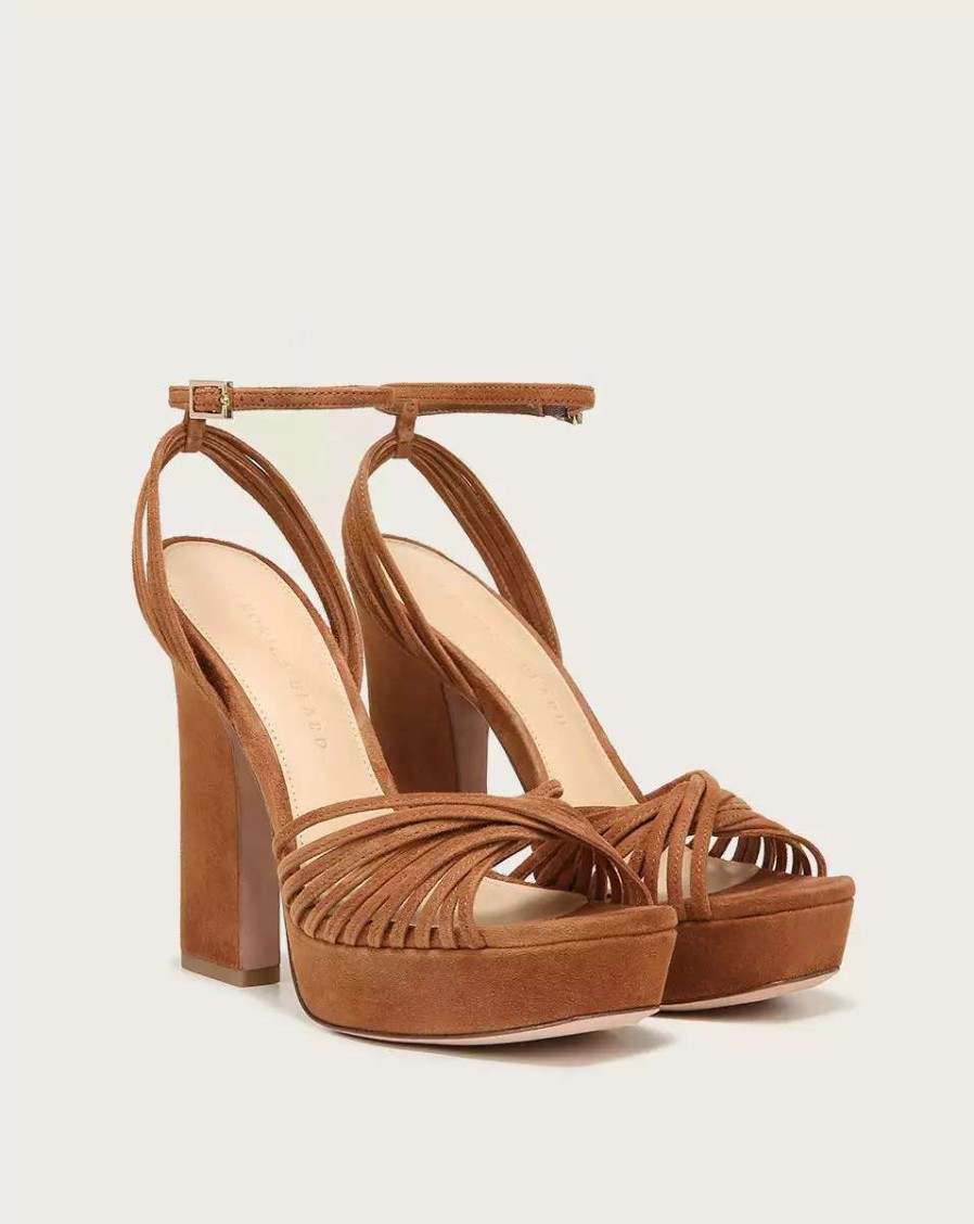 Shoes * | Veronica Beard Fletcher Strappy Suede Sandal Hazelwood