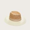 Home & Accessories * | Veronica Beard Camellia Hat Tan/Natural