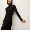 Clothing * | Veronica Beard Mizani Ruched Dress Black