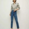 Clothing * | Veronica Beard Alenah Slim-Straight Jean Midmorning Sun