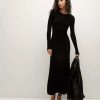 Clothing * | Veronica Beard Nami Knit Dress Black