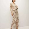 Clothing * | Veronica Beard Sira Floral Silk-Georgette Skirt Ecru Multi