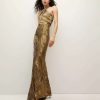 Clothing * | Veronica Beard Alberta Lama Dress Brass