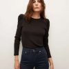 Clothing * | Veronica Beard Britney Puff-Sleeved Top Black