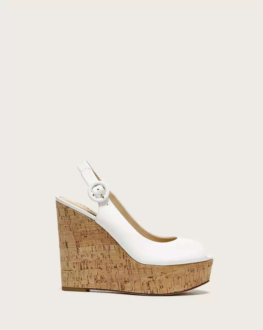 Shoes * | Veronica Beard Dali Peep-Toe Sandal Coconut