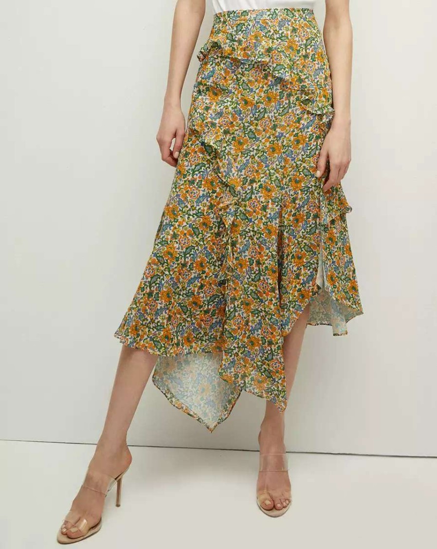 Clothing * | Veronica Beard Eleonora Floral-Print Skirt Multi