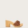 Shoes * | Veronica Beard Hula Suede Block-Heel Sandal Hazelwood