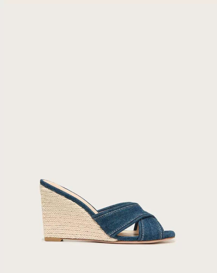 Shoes * | Veronica Beard Edna Sandal Blue