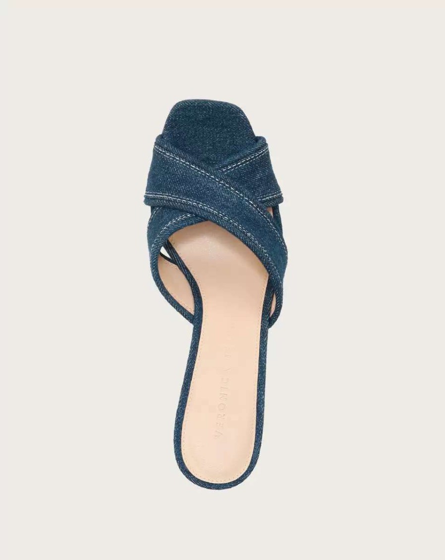 Shoes * | Veronica Beard Edna Sandal Blue