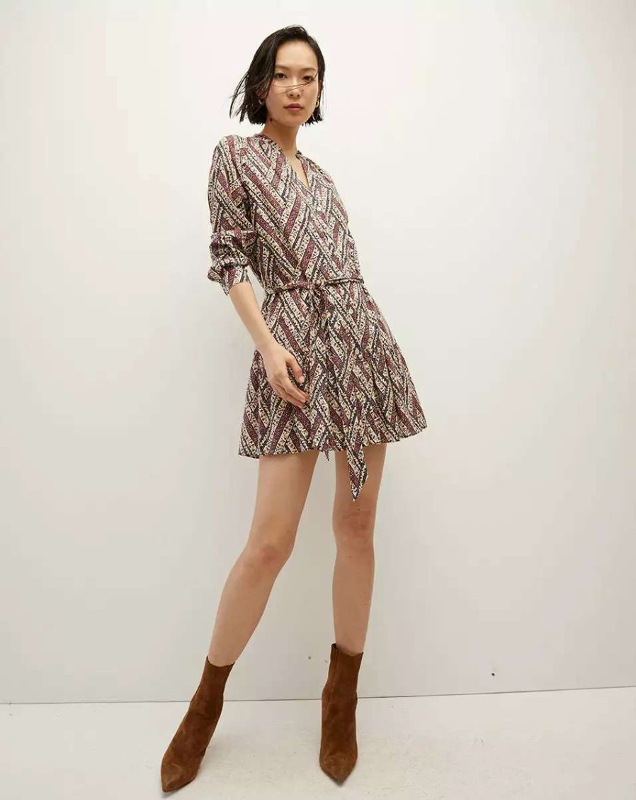 Clothing * | Veronica Beard Georgia Floral-Printed Shirtdress Ecru Multi