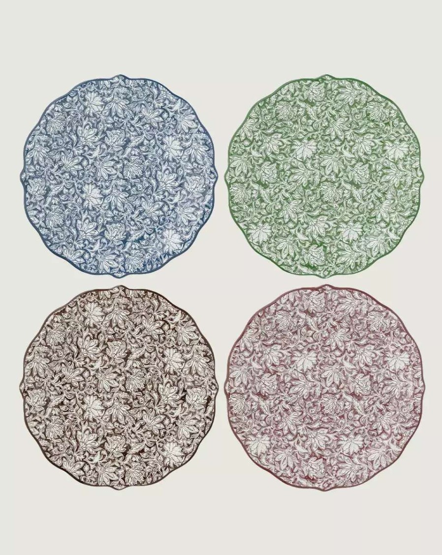 Home & Accessories * | Veronica Beard Bohemian Vine Party Plate (Set Of 4) Multi