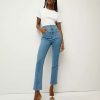 Clothing * | Veronica Beard Carly Kick-Flare Jean | Corset Waistband Float On