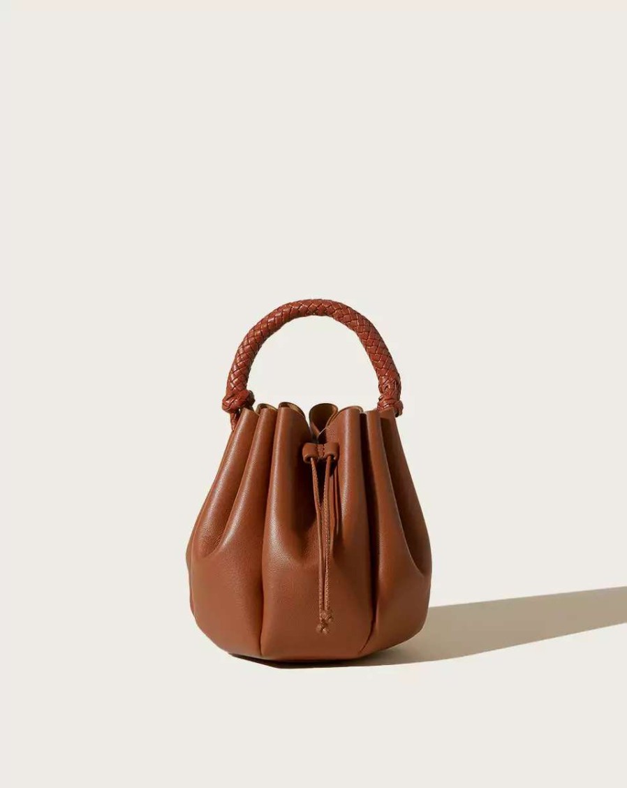 Home & Accessories * | Veronica Beard Tan Molina Mini Bag Chestnut