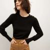 Clothing * | Veronica Beard Nelia Cashmere Pullover | Button Accent