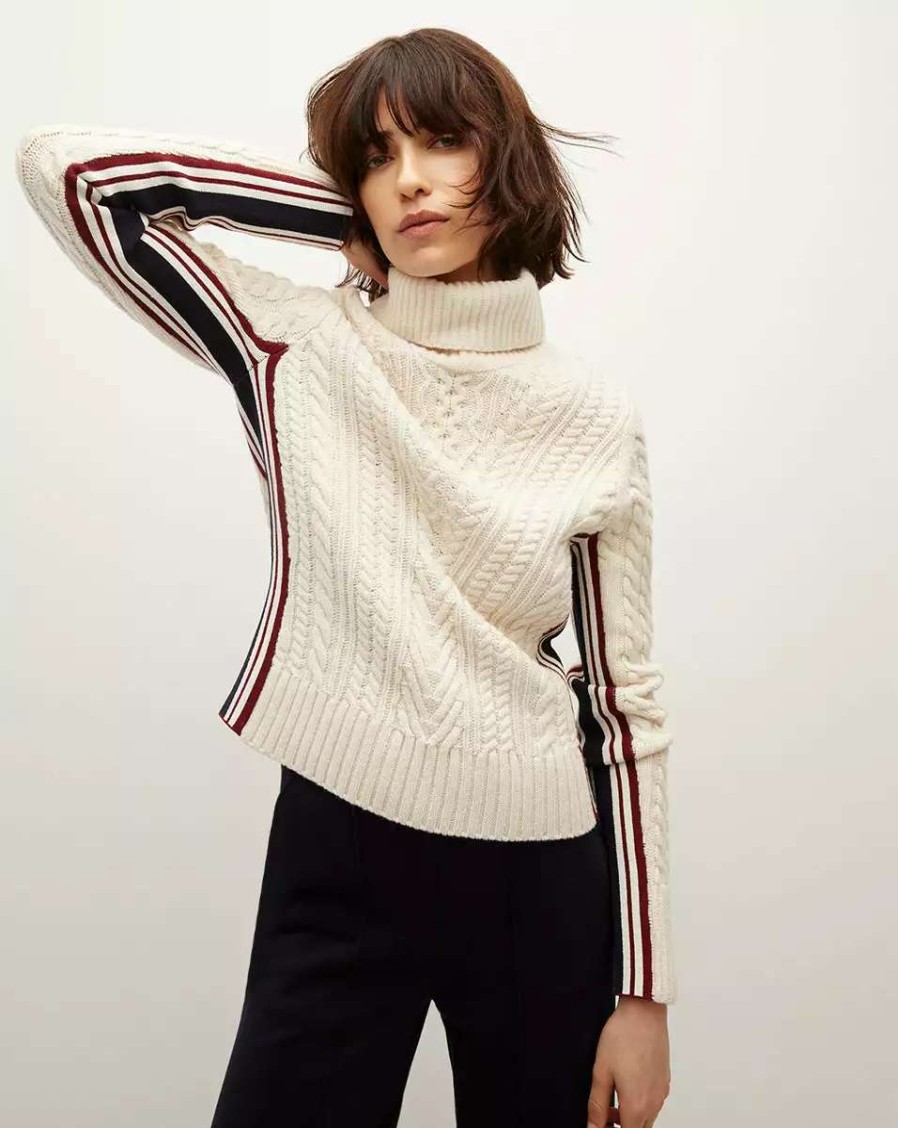 Clothing * | Veronica Beard Maril Lambswool Turtleneck