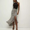 Clothing * | Veronica Beard Lucien Floral Silk Skirt Black Multi