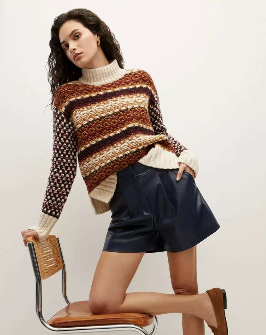 Clothing * | Veronica Beard Clary Alpaca-Blend Sweater Multi