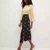 Clothing * | Veronica Beard Franconia Floral Skirt Black Multi