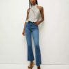 Clothing * | Veronica Beard Carson Kick-Flare Jean | Raw Hem Serendipity