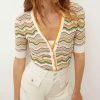 Clothing * | Veronica Beard Varia Stretch Knit Cardigan Multi