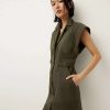 Clothing * | Veronica Beard Jax Shirtdress Army Green