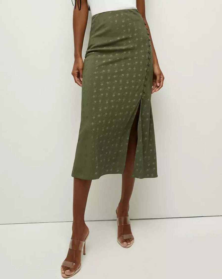 Clothing * | Veronica Beard Franconia Silk Jacquard Skirt