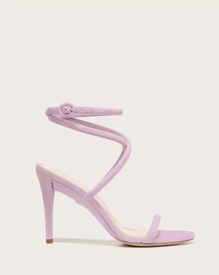 Shoes * | Veronica Beard Marceline Strappy Sandals Purple