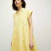 Clothing * | Veronica Beard Harrow Tiered Dress Pale Yellow