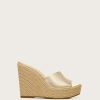 Shoes * | Veronica Beard Dali Espadrille Wedge Sandal Platinum