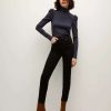 Clothing * | Veronica Beard Debbie Skinny Jean Onyx