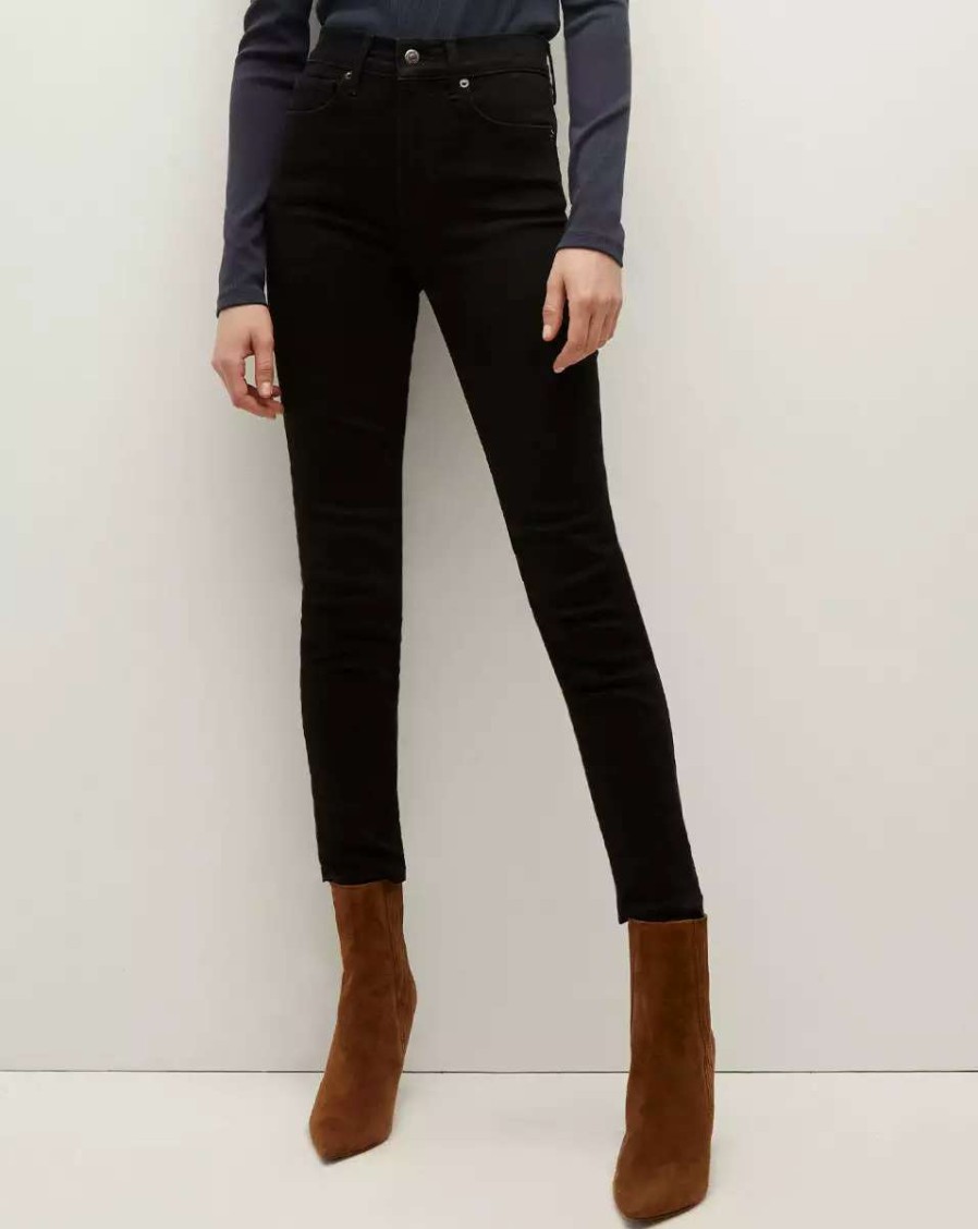 Clothing * | Veronica Beard Debbie Skinny Jean Onyx