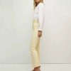 Clothing * | Veronica Beard Carson Kick-Flare Jean | Double-Braid Waistband Pale Yellow