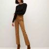 Clothing * | Veronica Beard Joey Straight-Leg Jean | Vegan Leather Cognac