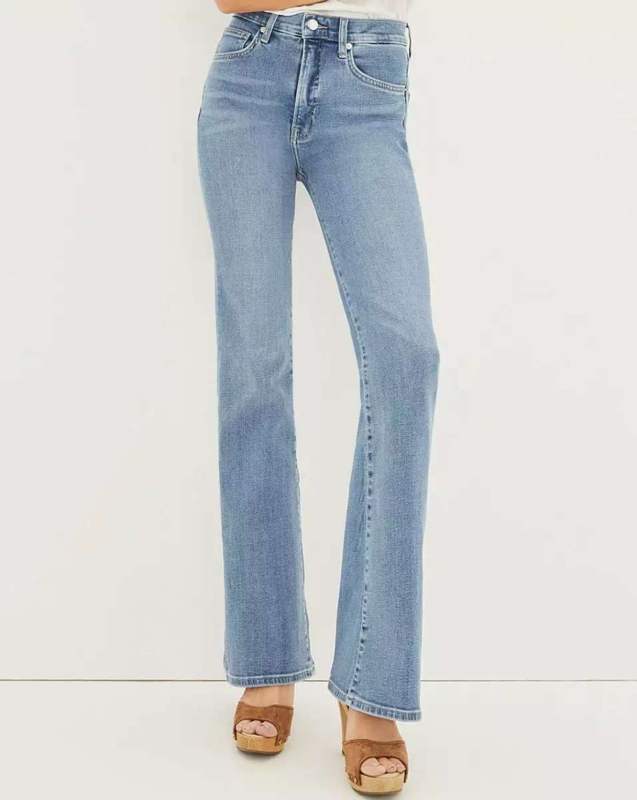 Clothing * | Veronica Beard Beverly Skinny-Flare Jean Iceberg