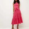 Clothing * | Veronica Beard Austyn Tiered Dress Fuchsia