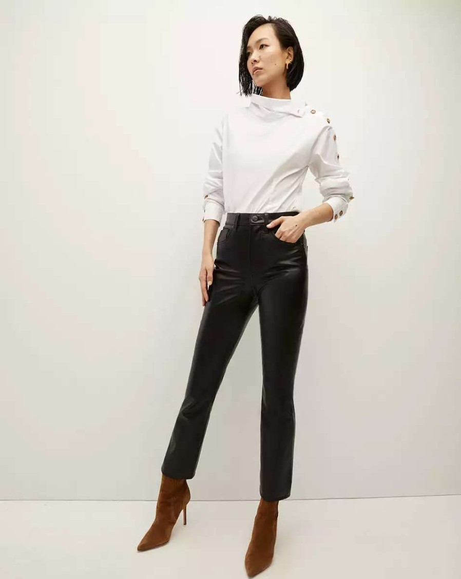 Clothing * | Veronica Beard Fauri Asymmetrical Poplin Shirt White