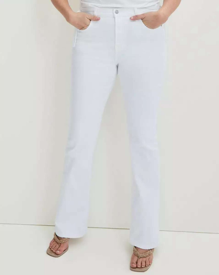 Clothing * | Veronica Beard Beverly Skinny-Flare Jean | Extended White