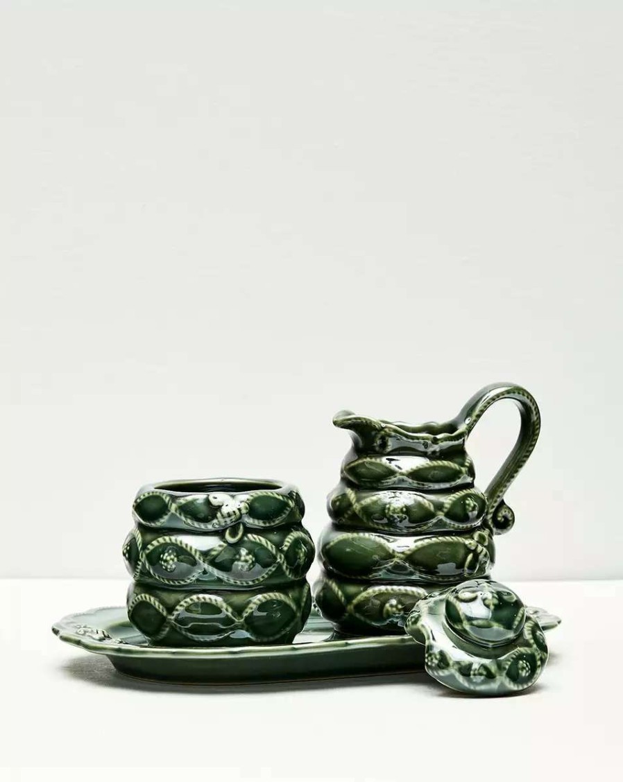 Home & Accessories * | Veronica Beard Jardins Du Monde Creamer/Sugar Set Green