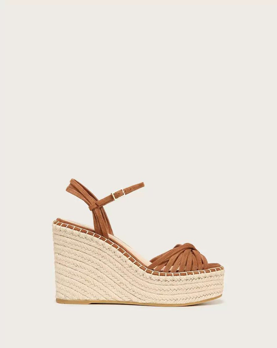 Shoes * | Veronica Beard Ravina Suede Espadrille Sandal Hazelwood