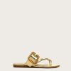 Shoes * | Veronica Beard Salva Metallic Leather Sandal